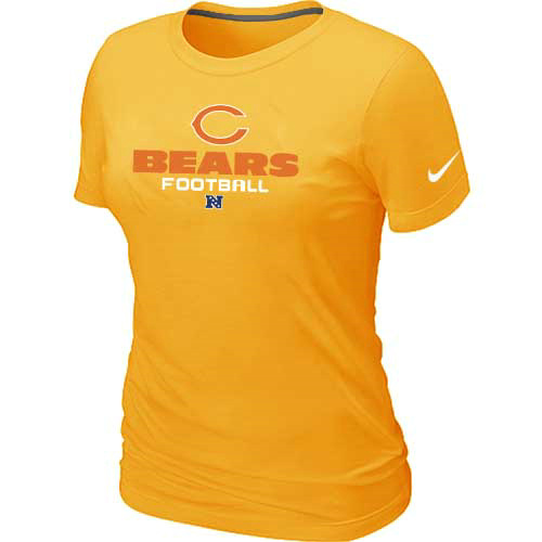 Nike Chicago Bears Women's Critical Victory NFL T-Shirt - Yellow